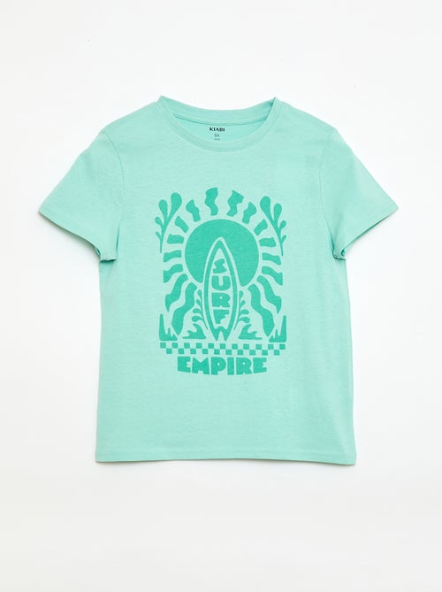 T-shirt met print en boodschap - Kiabi