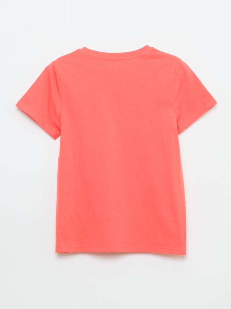 T-shirt met print en boodschap Oranje - Kiabi