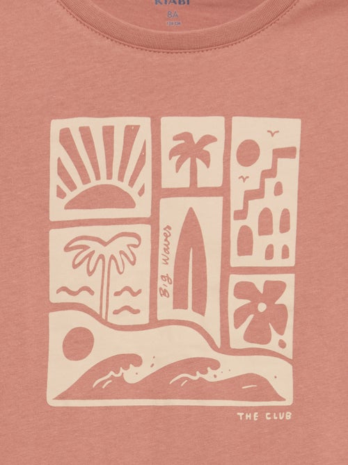 T-shirt met print en boodschap - Kiabi