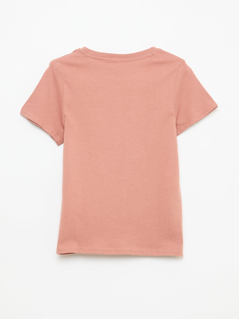 T-shirt met print en boodschap Rood - Kiabi