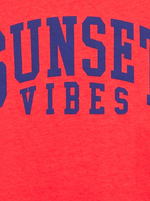 T-shirt met print en boodschap - Kiabi