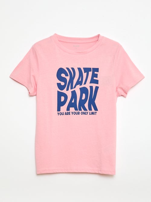 T-shirt met print en boodschap - Kiabi