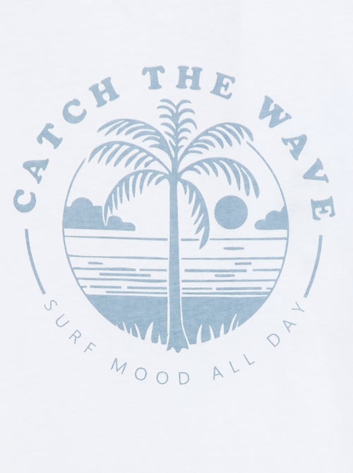 T-shirt met print en boodschap - Kiabi