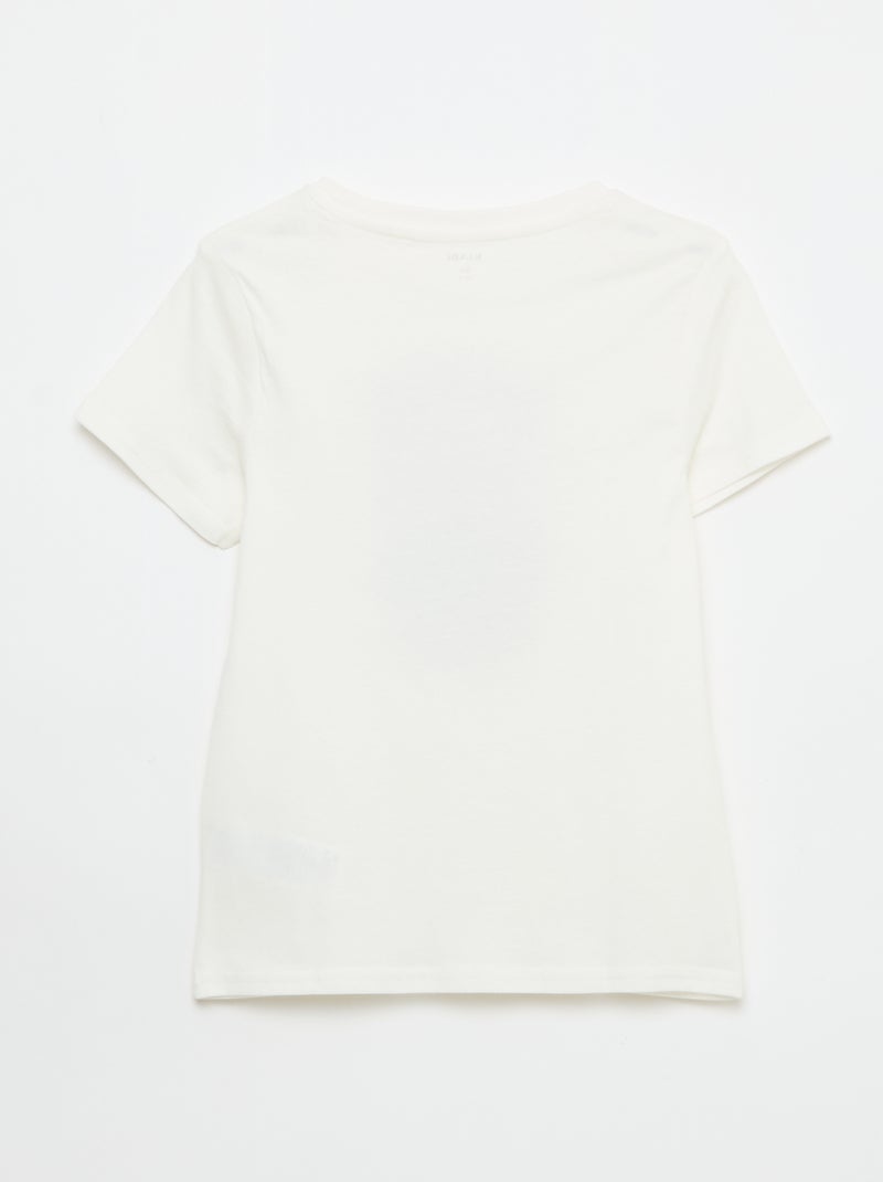 T-shirt met print en boodschap Wit - Kiabi