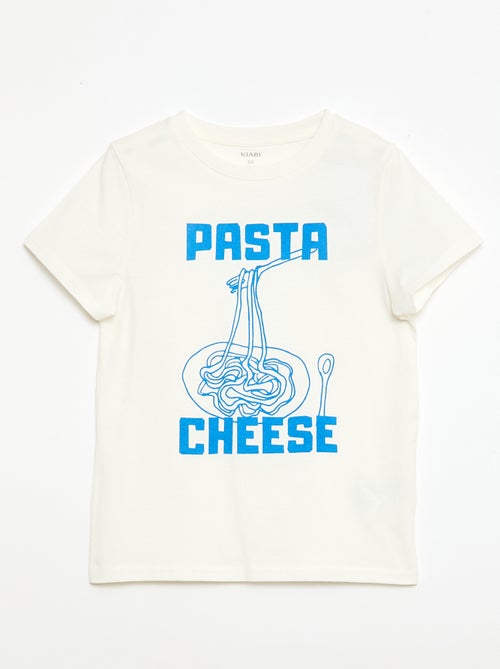 T-shirt met print en boodschap - Kiabi