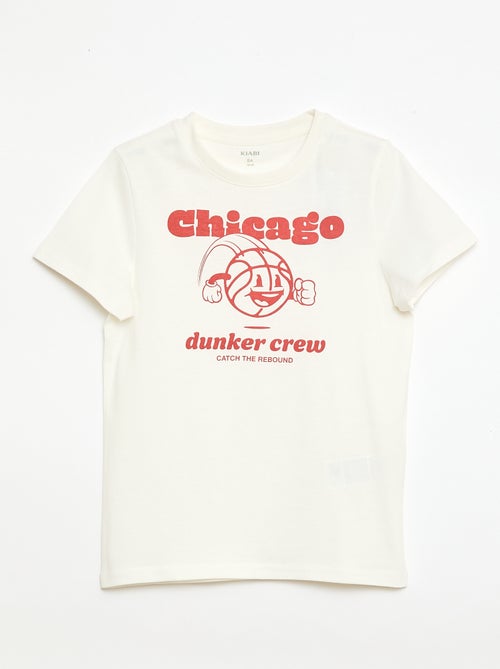 T-shirt met print en boodschap - Kiabi