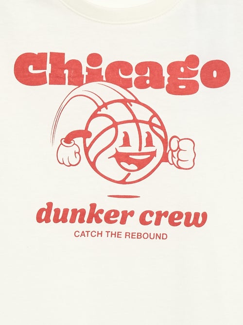 T-shirt met print en boodschap - Kiabi