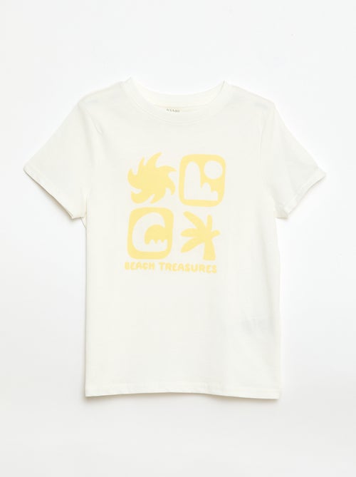 T-shirt met print en boodschap - Kiabi