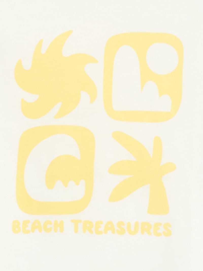 T-shirt met print en boodschap Wit - Kiabi