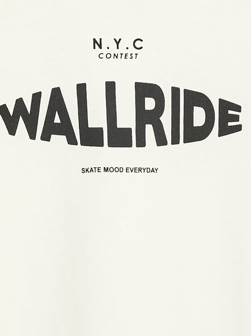 T-shirt met print en boodschap - Kiabi