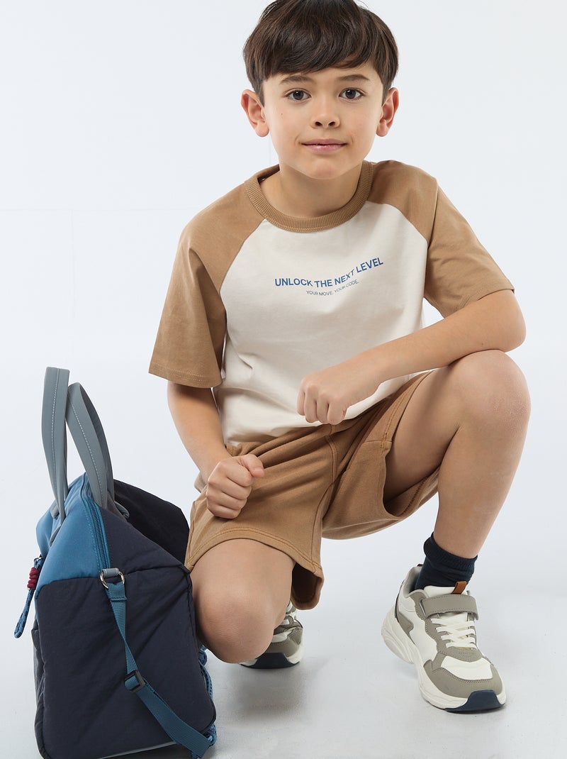 T-shirt met print en boodschap Wit - Kiabi