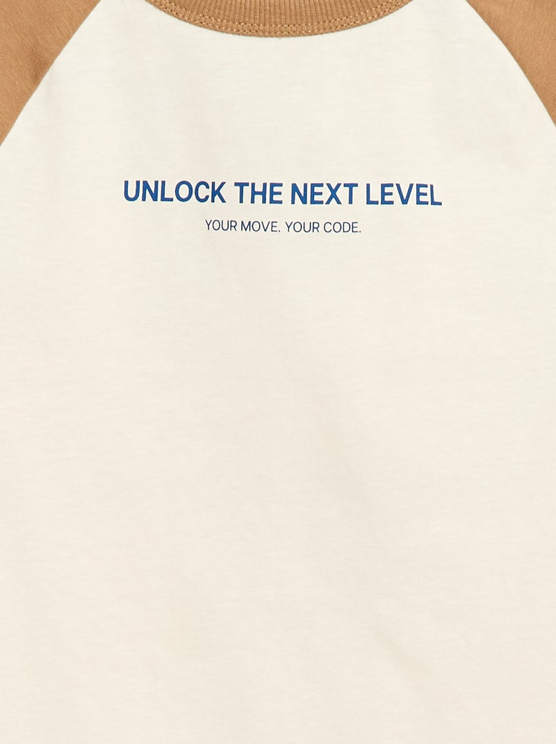 T-shirt met print en boodschap Wit - Kiabi