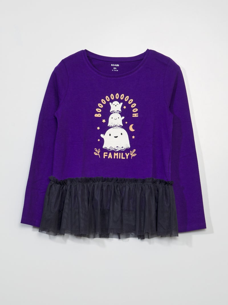 T-shirt met print en detail van tule - Halloween ROSE - Kiabi