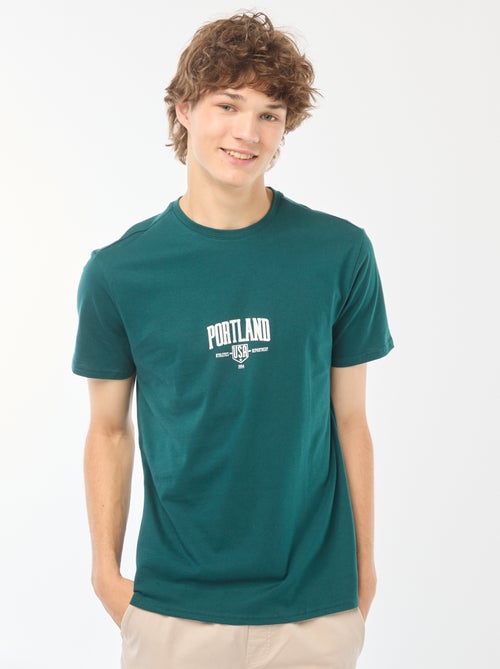 T-shirt met print en korte mouw - Kiabi