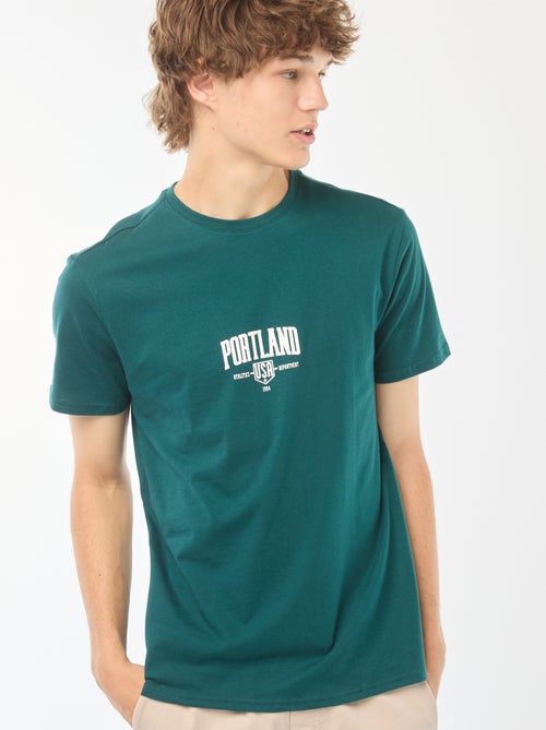 T-shirt met print en korte mouw - Kiabi