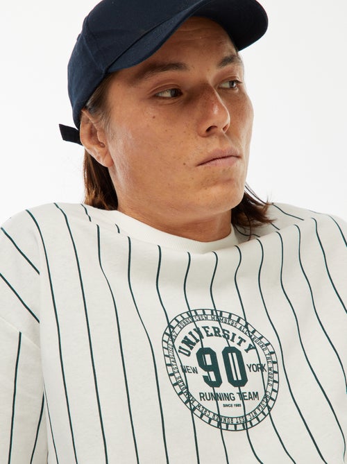 T-shirt met print en korte mouw in American college-stijl - Kiabi