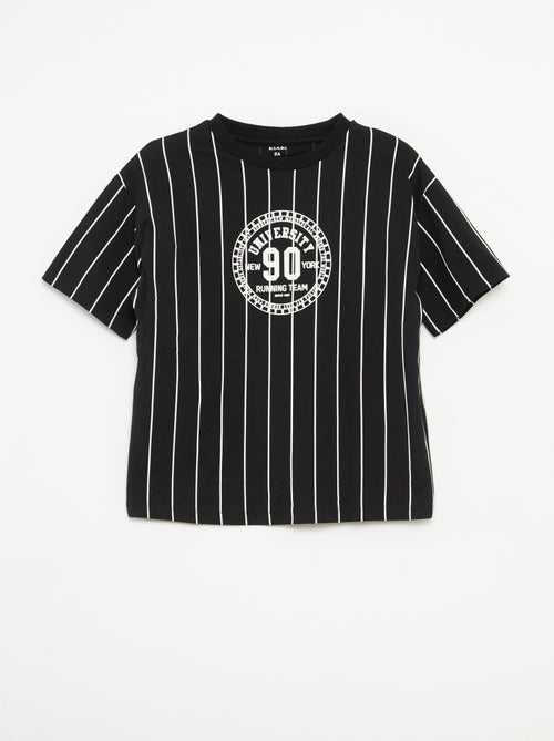 T-shirt met print en korte mouw in American college-stijl - Kiabi