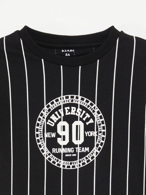 T-shirt met print en korte mouw in American college-stijl - Kiabi