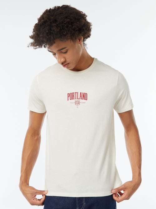 T-shirt met print en korte mouw - Kiabi