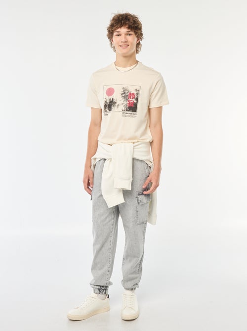 T-shirt met print en korte mouw - Kiabi