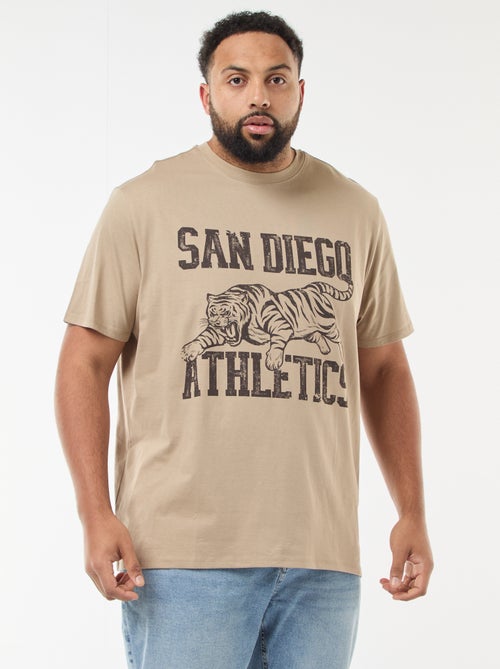 T-shirt met print en korte mouwen - Kiabi