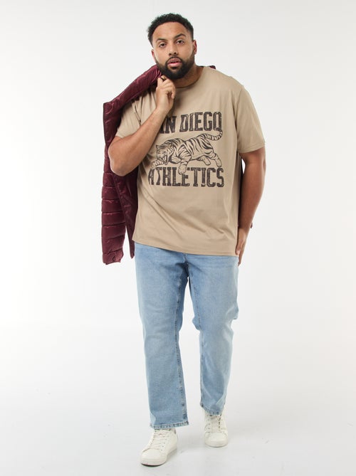 T-shirt met print en korte mouwen - Kiabi