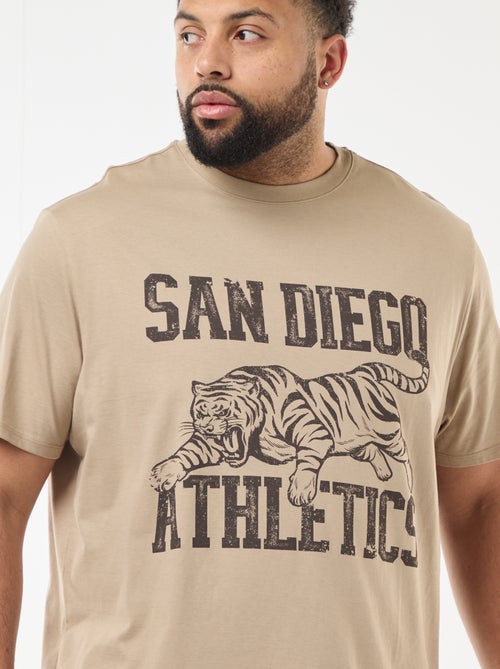 T-shirt met print en korte mouwen - Kiabi