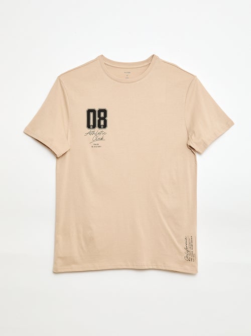 T-shirt met print en korte mouwen - Kiabi