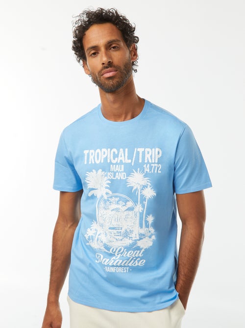 T-shirt met print en korte mouwen - Kiabi