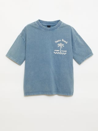 T-shirt met print en korte mouwen