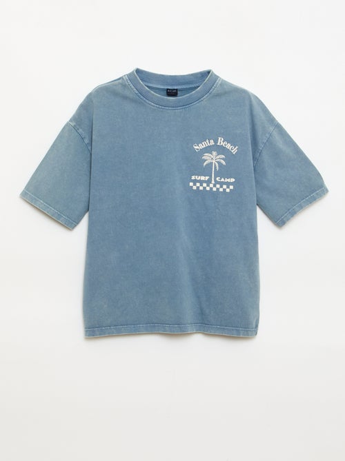 T-shirt met print en korte mouwen - Kiabi