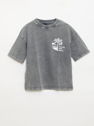 T-shirt met print en korte mouwen