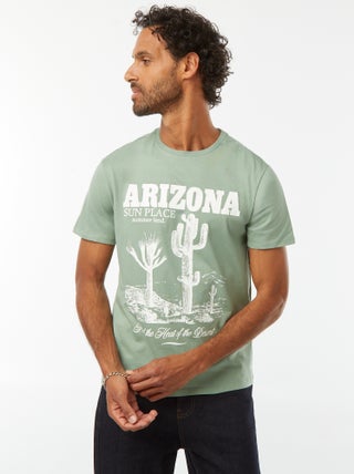 T-shirt met print en korte mouwen