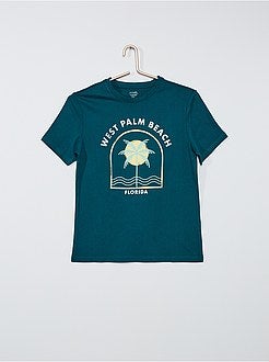 T-shirt met print en korte mouwen - Kiabi