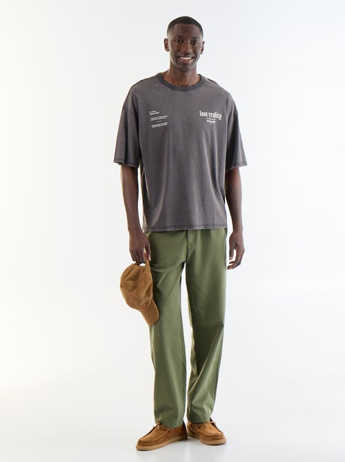 T-shirt met print en korte mouwen in vintage stijl - Kiabi
