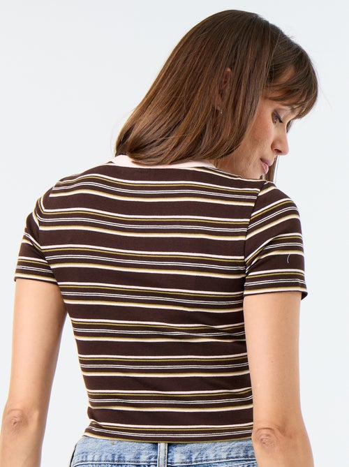 T-shirt met print en korte mouwen met motief - Kiabi
