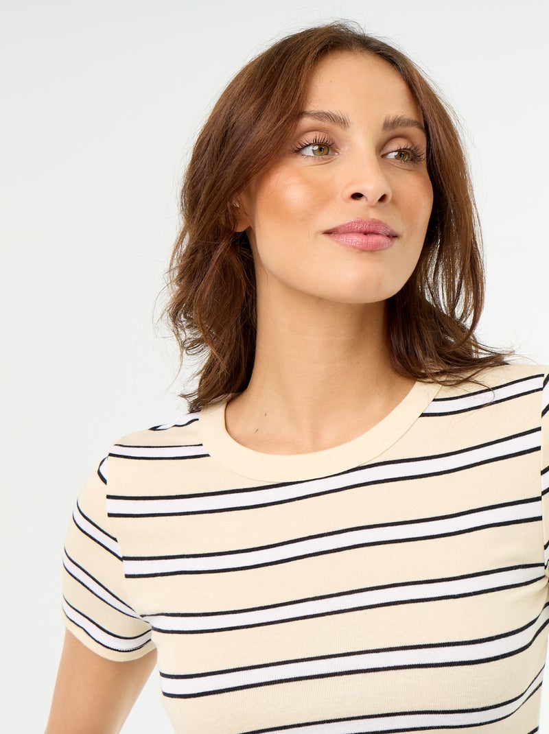 T-shirt met print en korte mouwen met motief Geel - Kiabi