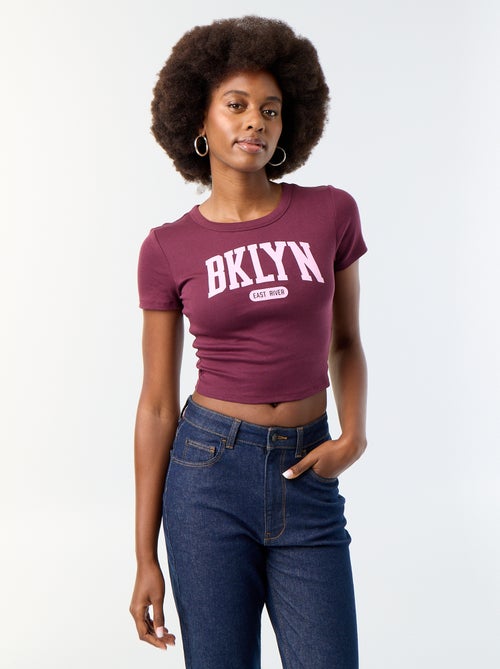 T-shirt met print en korte mouwen met motief - Kiabi T-shirt met print en korte mouwen met motief - Kiabi