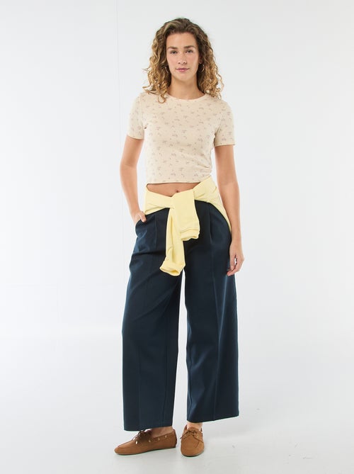 T-shirt met print en korte mouwen met motief - Kiabi