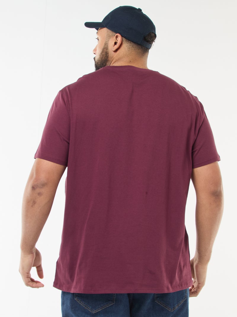 T-shirt met print en korte mouwen Rood - Kiabi