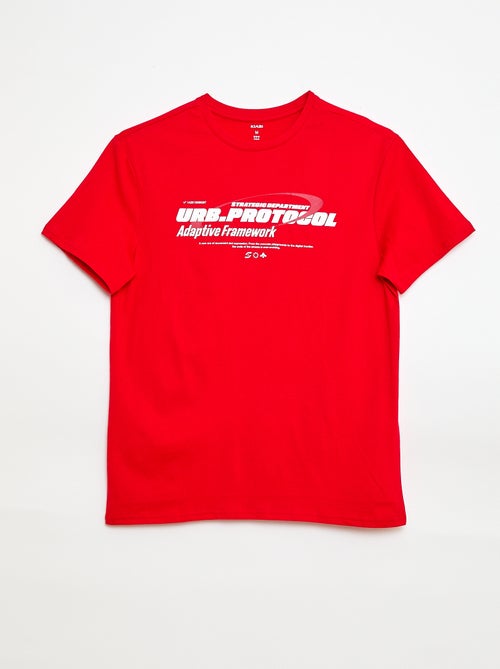 T-shirt met print en korte mouwen - Kiabi