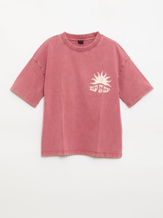 T-shirt met print en korte mouwen