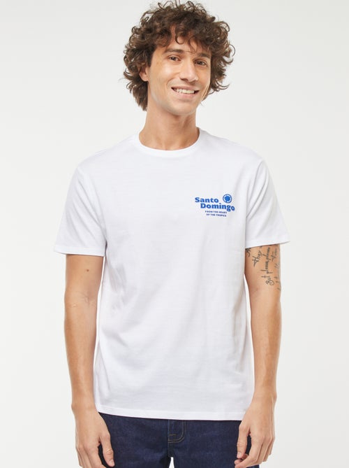 T-shirt met print en korte mouwen - Kiabi