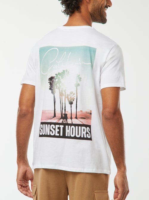 T-shirt met print en korte mouwen - Kiabi
