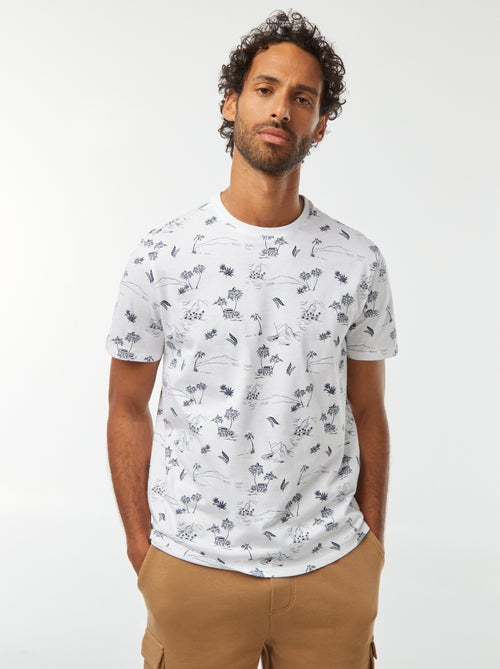 T-shirt met print en korte mouwen - Kiabi