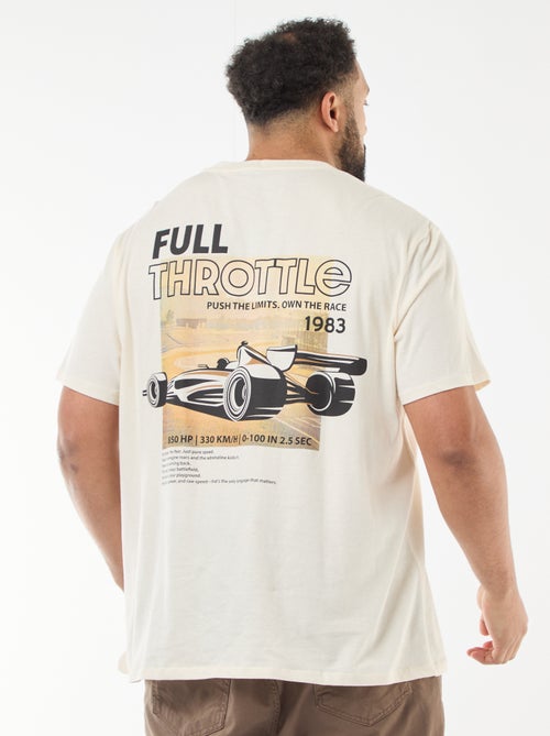 T-shirt met print en korte mouwen - Kiabi