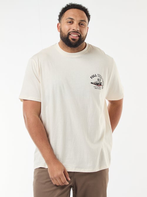 T-shirt met print en korte mouwen - Kiabi