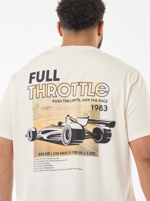 T-shirt met print en korte mouwen - Kiabi