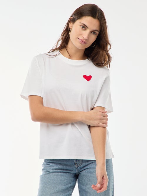 T-shirt met print en korte mouwen - Kiabi