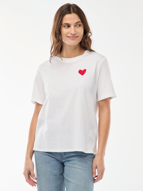 T-shirt met print en korte mouwen - Kiabi
